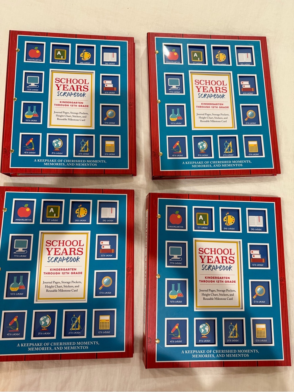 School Years Scrapbook - Blue & Red Cover - Picture 2 of 5